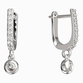 BeKid dětské náušnice 101 Bílé zlato - 585 Diamant