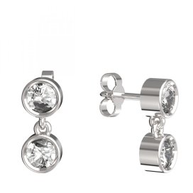 BG zlaté náušnice 793 Bílé zlato - 585 Diamant