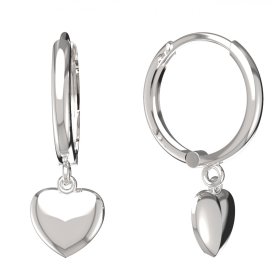 BeKid dětské náušnice srdíčko 865o Bílé zlato - 585