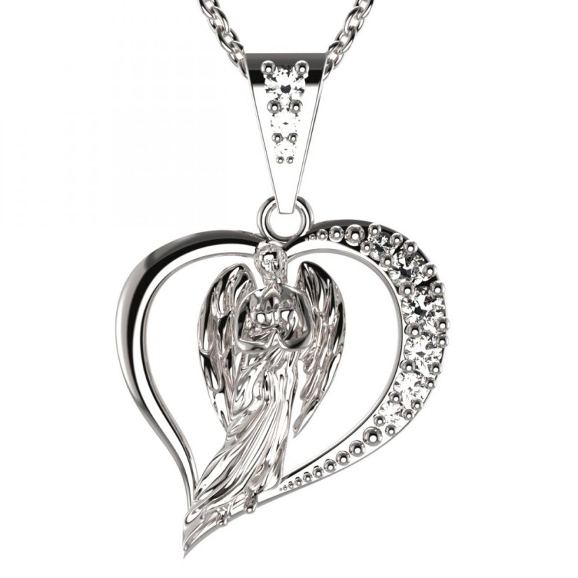 BG přívěšek anděl 1179 Bílé zlato - 585 Diamant