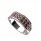 BG garnet ring 459 - Metal: Silver 925 - rhodium, Stone: Garnet