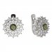 BG earring circular 004-07 - Metal: Silver 925 - rhodium, Stone: Garnet