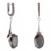 BG earring oval 480-C91 - Metal: Silver 925 - rhodium, Stone: Garnet