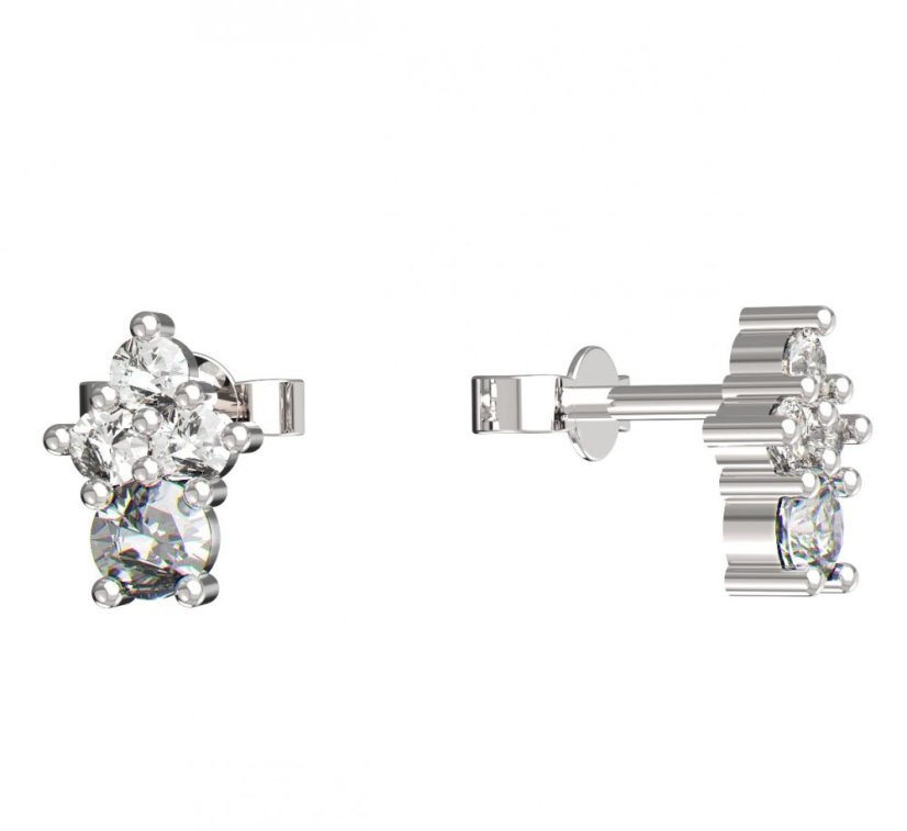 BeKid dětské náušnice 159 Bílé zlato - 585 Diamant