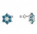 BeKid, Gold kids earrings -109 - Switching on: Puzeta, Metal: White gold 585, Stone: Light blue cubic zircon