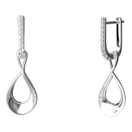 BG zlaté náušnice 641 Bílé zlato - 585 Diamant