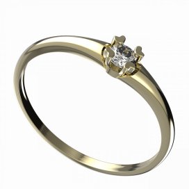 BG zlatý diamantový prstýnek 883 I Růžové zlato 585 (30-90dní) Diamant lab-grown