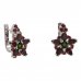 BG earring star 521-87 - Metal: Silver 925 - rhodium, Stone: Garnet