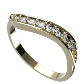 BG zlatý diamantový prstýnek 816 Žluté zlato - 585 Diamant lab-grown
