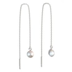 BeKid dětské náušnice 1291 s perlou Bílé zlato - 585