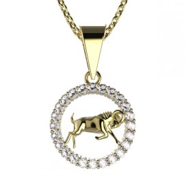BG zlatý diamantový přívěšek Beran 052 Žluté zlato - 585 Diamant lab-grown
