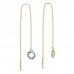 BeKid, Gold kids earrings -855 - Switching on: Chain 9 cm, Metal: Yellow gold 585, Stone: Dark blue cubic zircon