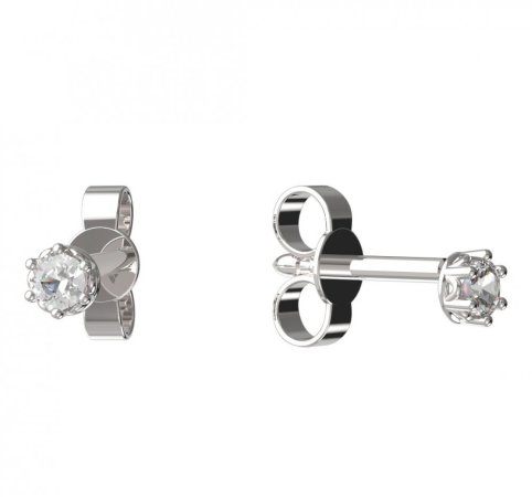 BeKid dětské náušnice 1292 Bílé zlato - 585 Diamant