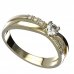 BG zlatý diamantový prstýnek 1443 /zásnubní-snubní/ - Kov: Bílé zlato 585, Kámen: Diamant lab-grown
