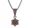 BG Pendant - 002 - Metal: Silver 925 - rhodium, Stone: Garnet