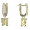 BeKid, Gold kids earrings -845 - Switching on: Brizura 0-3 roky, Metal: Yellow gold 585, Stone: White cubic zircon