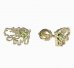 BeKid, Gold kids earrings -1188 - Switching on: Screw, Metal: Yellow gold 585, Stone: Green cubic zircon