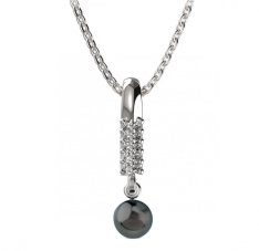 BG zlatý přívěšek 1291s perlou Bílé zlato - 585 Bílý kubický zirkon