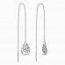 BeKid, Gold kids earrings -1192 - Switching on: Chain 9 cm, Metal: White gold 585, Stone: Diamond