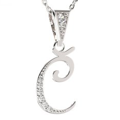 BG zlatý přívěsek písmenko Č - 1236 Bílé zlato - 585 Diamant