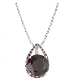 BG přívěs kruhového tvaru 475-90 Stříbro 925 - rhodium Granát