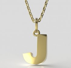 BeKid, Gold kids pendant - letter J