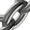 Anker chain 50 cm - Metal: Silver - gold plated 925