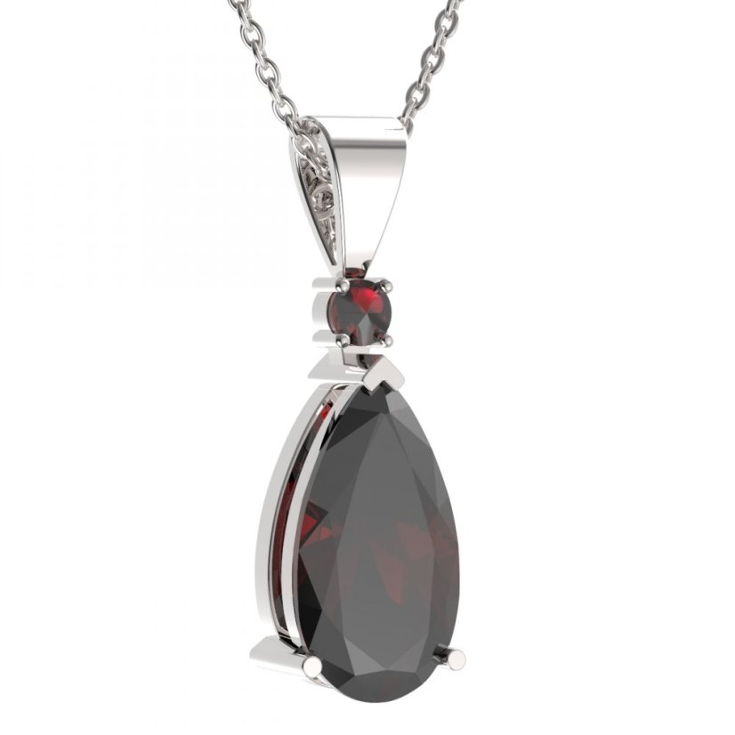 BG přívěs přírodní granát  427 Stříbro 925 - rhodium Granát
