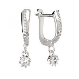 BG zlaté náušnice 554 Bílé zlato - 585 Diamant