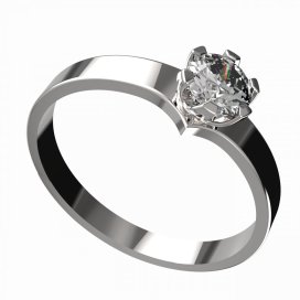 BG zlatý zásnubní prsten 946/870 Bílé zlato - 585 Diamant