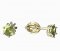 BeKid dětské náušnice 1294 - Zapínání: Kruhy 15 mm, Kov: Žluté zlato 585, Kámen: Zelený kubický zirkon