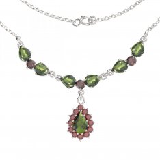 BG necklace with moldavite 254/186