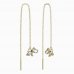 BeKid, Gold kids earrings -1159 - Switching on: Chain 9 cm, Metal: Yellow gold 585, Stone: Dark blue cubic zircon