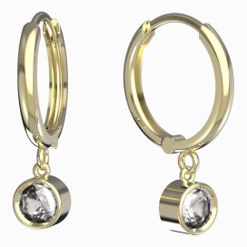 BG zlaté náušnice 771 Žluté zlato - 585 Diamant