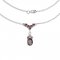 BG náhrdelník 962 - Kov: Pozlacené stříbro 925, Kámen: Vltavín a granát