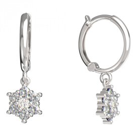 BeKid dětské náušnice hvězdička 109 Bílé zlato - 585 Diamant