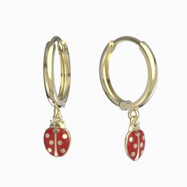 BeKid dětské náušnice beruška 1206 Žluté zlato - 585