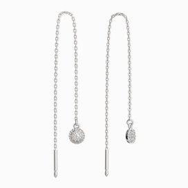 BG zlaté náušnice 1363 Bílé zlato - 585 Diamant