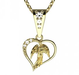 BG zlatý přívěšek anděl 1178 Žluté zlato - 585 Diamant