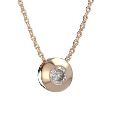 BG náhrdelník s kub.zirkonem nebo diamantem 737 Růžové zlato 585 (30-90dní) Diamant
