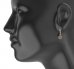 BG Earring - 002 - Switching on: Hinge, Metal: Silver - gold plated 925, Stone: Garnet