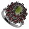 BG prsten 280-Z oválného tvaru - Kov: Stříbro 925 - rhodium, Kámen: Granát