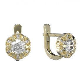 BG zlaté náušnice 994 Žluté zlato - 585 Diamant