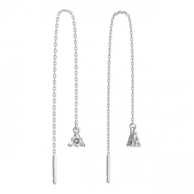 BeKid dětské náušnice 773 Bílé zlato - 585 Diamant