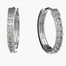 BeKid dívčí zlaté náušnice 1287 Bílé zlato - 585 Diamant