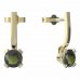 BG moldavit earrings -558 - Switching on: Hanger clip A, Metal: Yellow gold 585, Stone: Moldavite