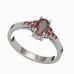BG prsten přírodní granát  984 - Kov: Pozlacené stříbro 925, Kámen: Granát