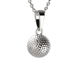 BG zlatý přívěšek Golfový míček 1379 Bílé zlato - 585