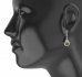 BG earring circular  991-94 - Metal: Silver 925 - rhodium, Stone: Garnet