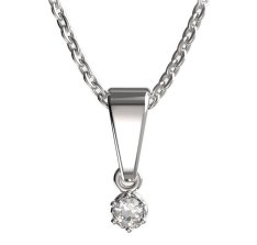 BG zlatý přívěšek 1292 Bílé zlato - 585 Diamant